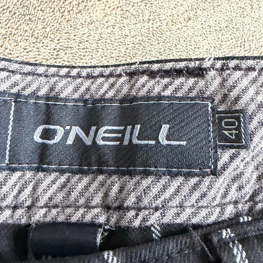 O'Neill Shorts Mens 40 Black Warren Plaid Hybrid Casual Checkered 10
